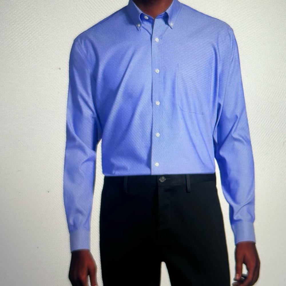 NWT Lands’ End Traditional Button Down Shirt in French Blue